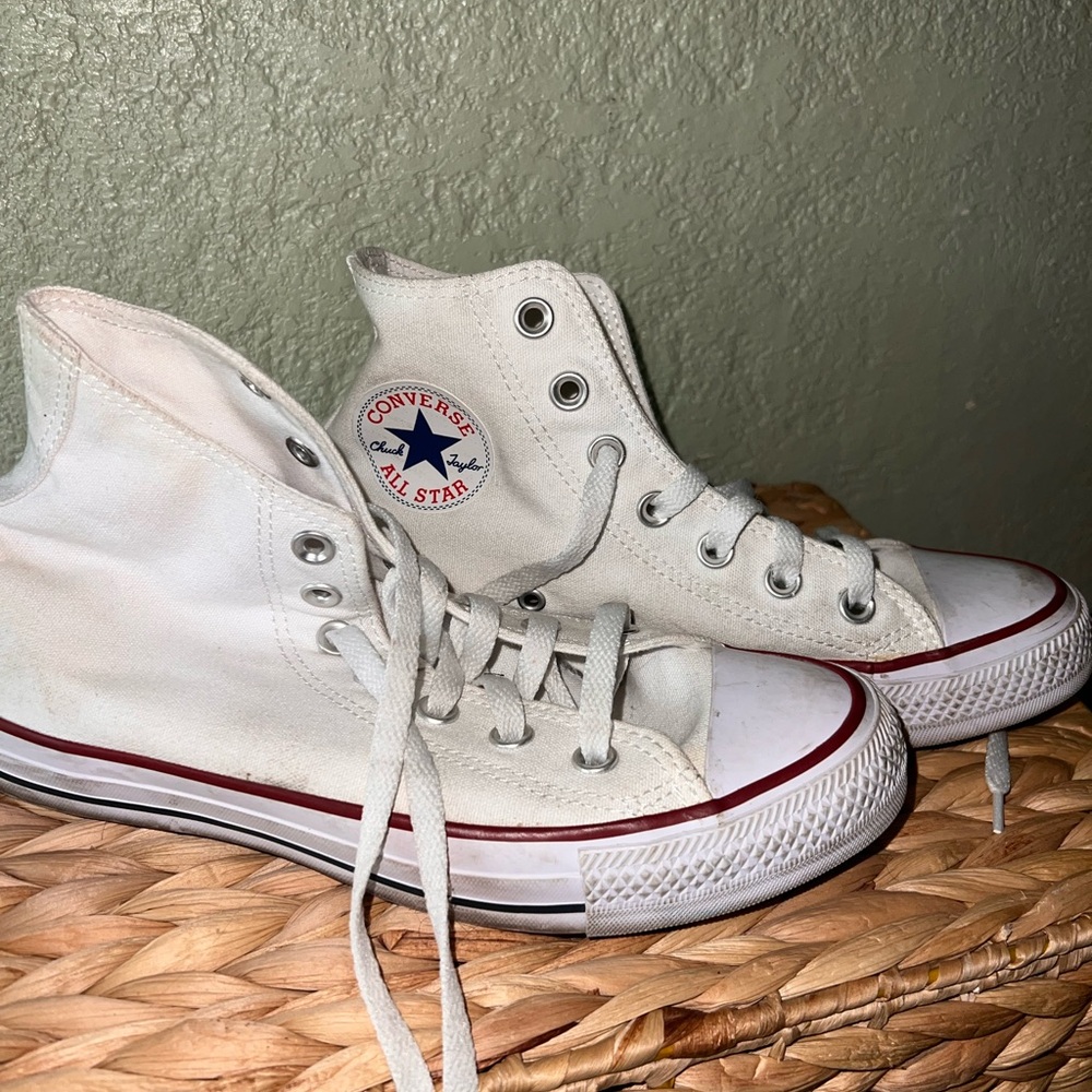 Converse All Star White Canvas High-Tops
